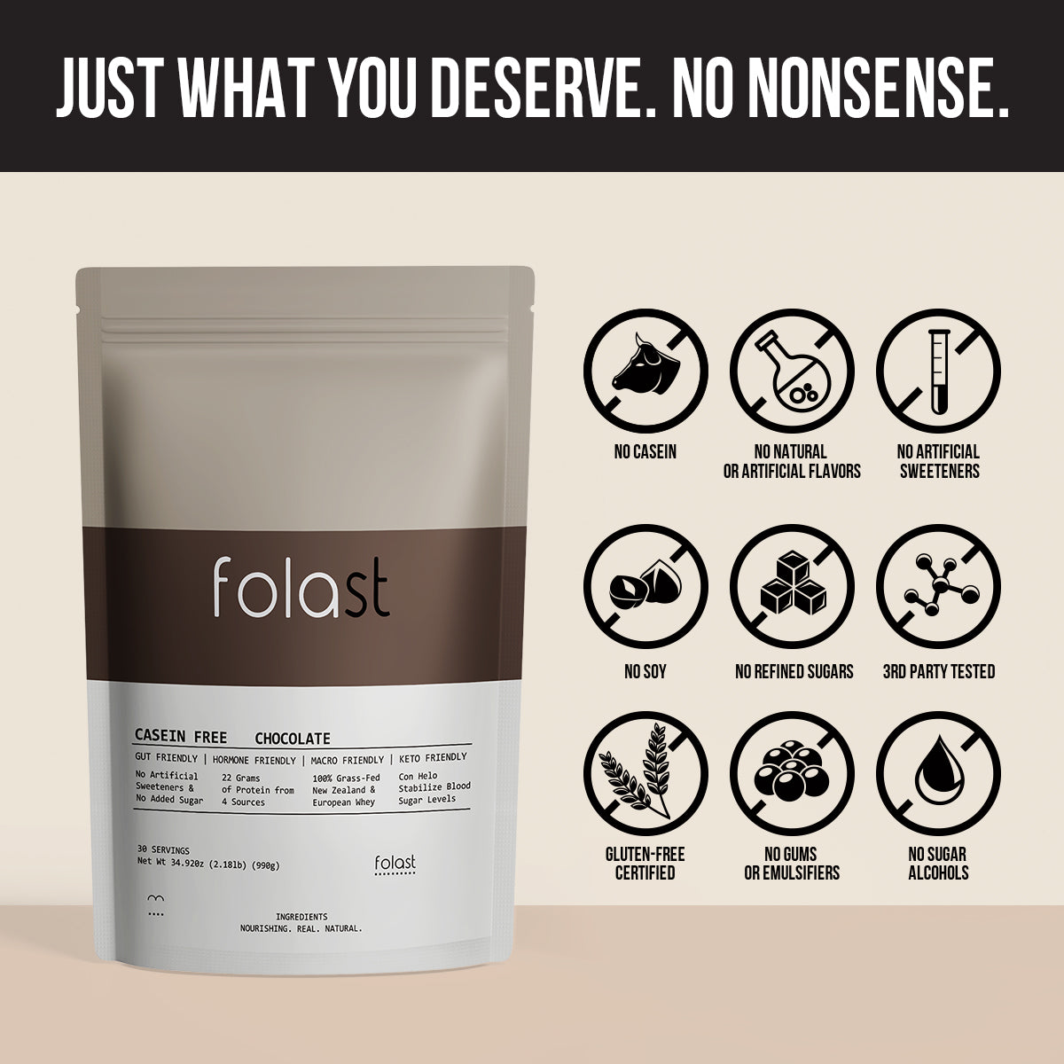 FOLAST Chocolate Protein Powder