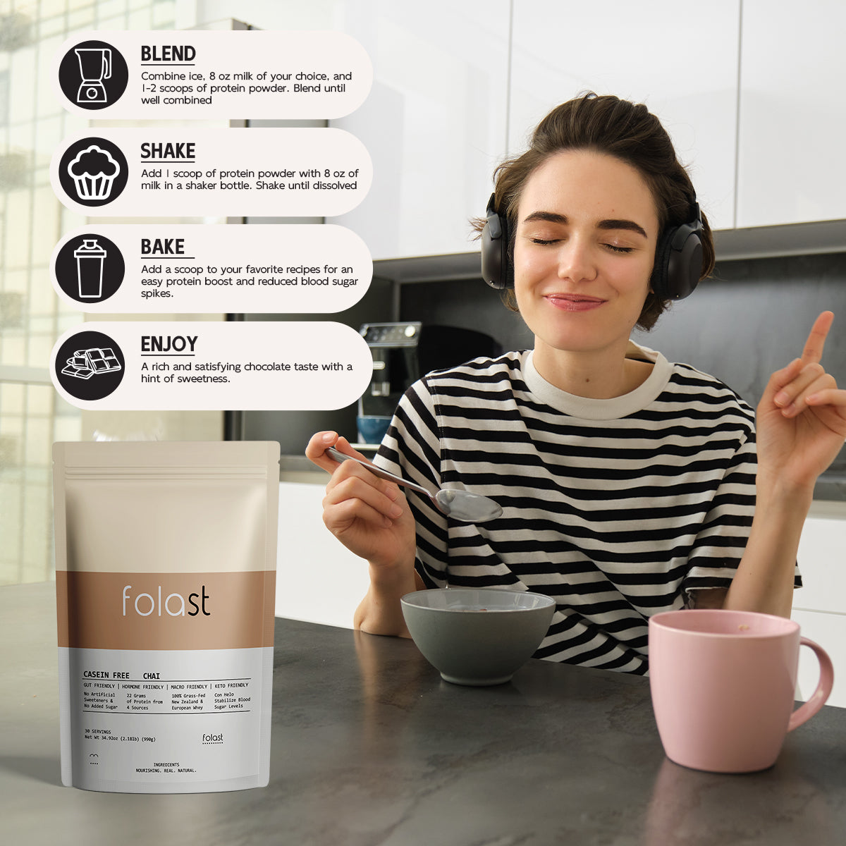 FOLAST Chai Protein Powder